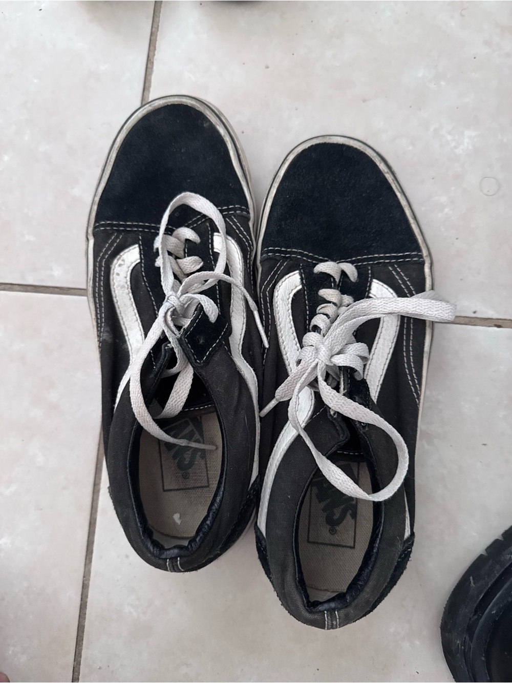 Vans Classic Black Skate Sneakers with White Stripe